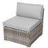 8PC Outdoor Dining Set Wicker Table & Chairs-Grey – product image 12
