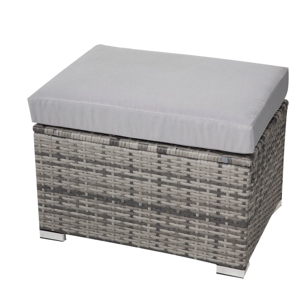 8PC Outdoor Dining Set Wicker Table & Chairs-Grey – product image 13