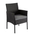 3PC Outdoor Table and Chairs Set-Black - Outdoorium