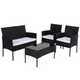 Ville 4 - Seater PE Wicker Outdoor Lounge Sofa Set | Outdoorium