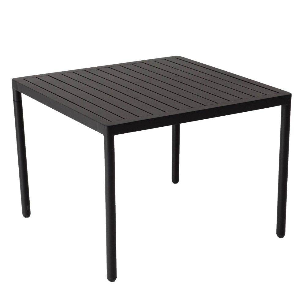 Eden 4-Seater Outdoor Lounge Set with Coffee Table in Black-Stylish Textile and Rope Design - Outdoorium