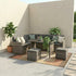 Ella 8-Seater Modular Outdoor Garden Lounge and Dining Set with Table and Stools in Dark Grey Weave
