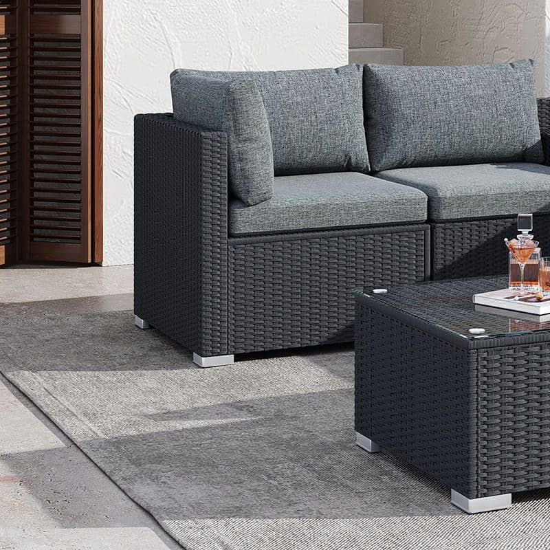 Modular Outdoor Lounge Set-9pcs Sofa, Armchairs and Coffee Table – product image 9