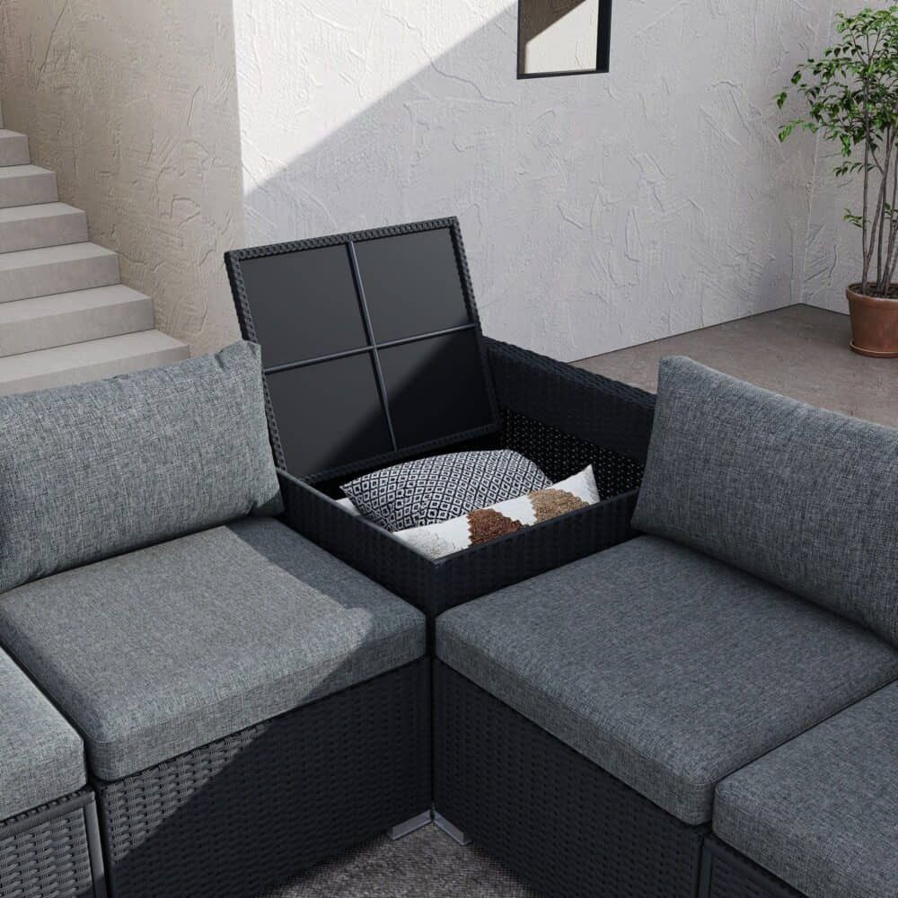 Modular Outdoor Lounge Set-9pcs Sofa, Armchairs and Coffee Table – product image 11