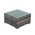 9PCS Outdoor Furniture Modular Lounge Sofa with Wicker End Table