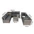 9PCS Outdoor Furniture Modular Lounge Sofa with Wicker End Table