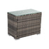 9PCS Outdoor Furniture Modular Lounge Sofa with Wicker End Table