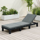 Black Rattan Sunbed with Adjustable Recline | Furniture > Outdoor