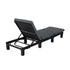 Black Rattan Sunbed with Adjustable Recline - Outdoorium