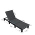 Black Rattan Sunbed with Adjustable Recline - Outdoorium