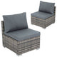 Grey Armless Outdoor Sofa Set | Outdoorium