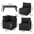 Alfresco Contemporary All-Weather Lounge Set – Charcoal Grey