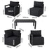Alfresco 7-Seat Garden Lounge Set – Charcoal Grey