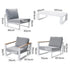 5 Seater Grandeur Lounge Suite – White