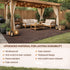 10PCS Interlocking Patio Deck Tiles 30cm x 30cm Outdoor Wood Flooring for Patio Garden Balcony Poolside Walnut