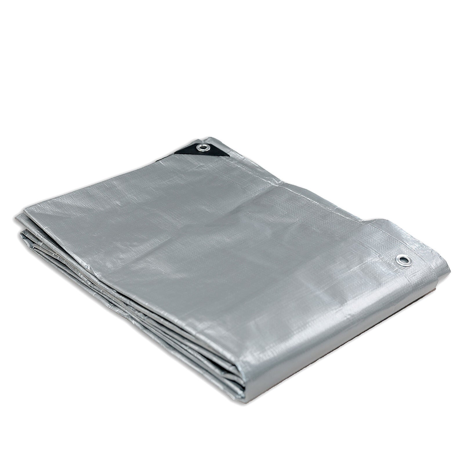 Heavy Duty Silver Black Tarp Tarpaulin 3.6x5.5m - Outdoorium