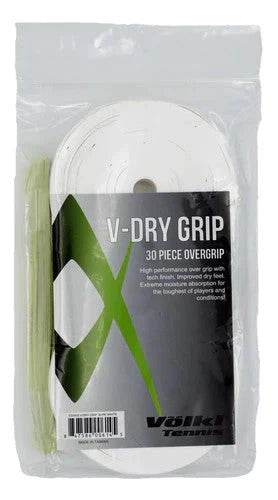 Volkl V-Dry Over Grip Tennis Racquet Bulk - 30 Pack - White - Outdoorium
