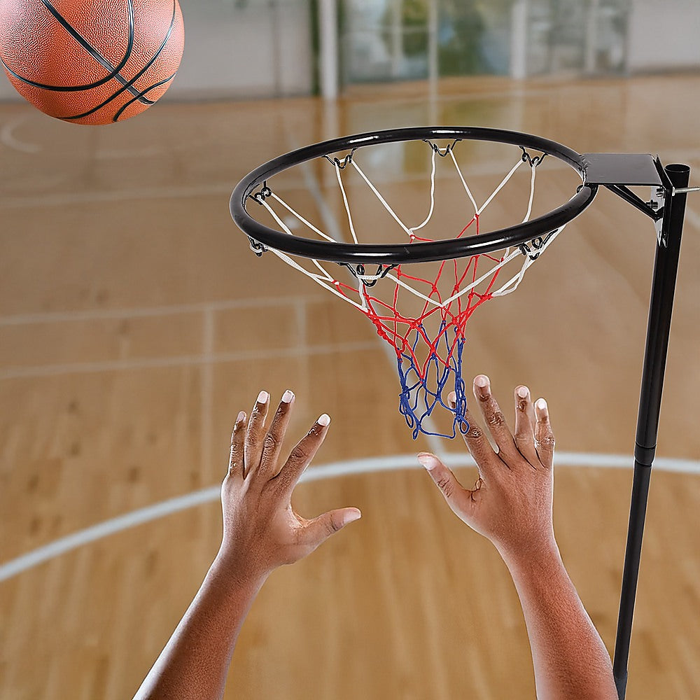 Netball Ring with Stand Portable Pole Height Adjustable