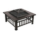 Square Metal Fire Pit Outdoor Heater - 45.7cm
