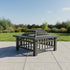 Square Metal Fire Pit Outdoor Heater - 45.7cm