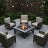 Square Metal Fire Pit Outdoor Heater - 45.7cm