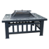 Square Metal Fire Pit Outdoor Heater - 45.7cm
