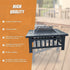 Square Metal Fire Pit Outdoor Heater - 45.7cm