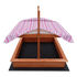 Kids Wooden Toy Sandpit with Adjustable Canopy | Outdoorium