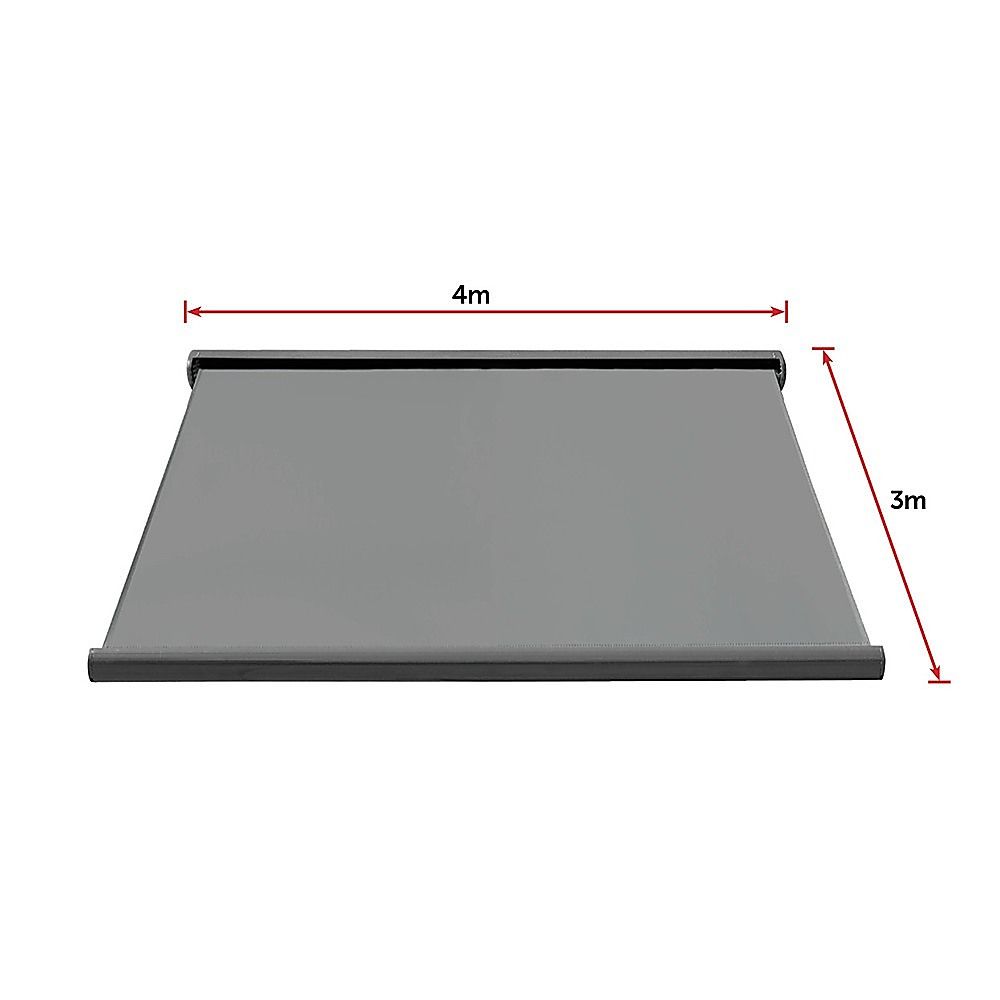 Motorised Retractable Awning – 4x3m Grey Full Cassette Design