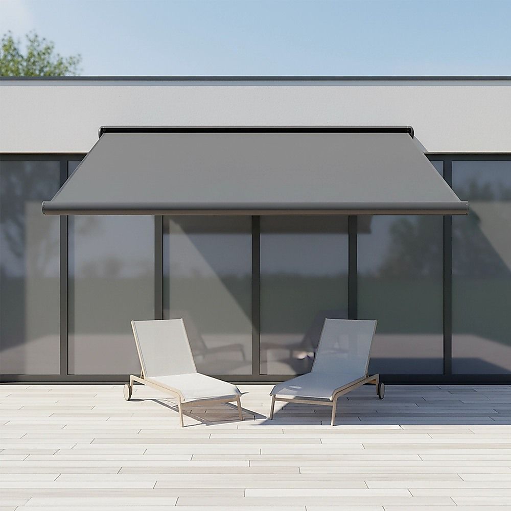 Motorised Retractable Awning – 5.5x3m Grey Full Cassette Design – product image 2