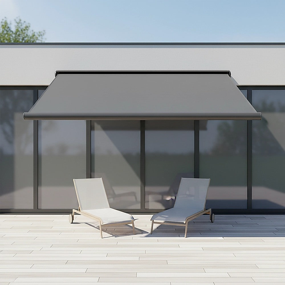 5.5m x 3.0m Retractable Folding Arm Awning Heavy Duty Full Cassette Motorised – product image 7