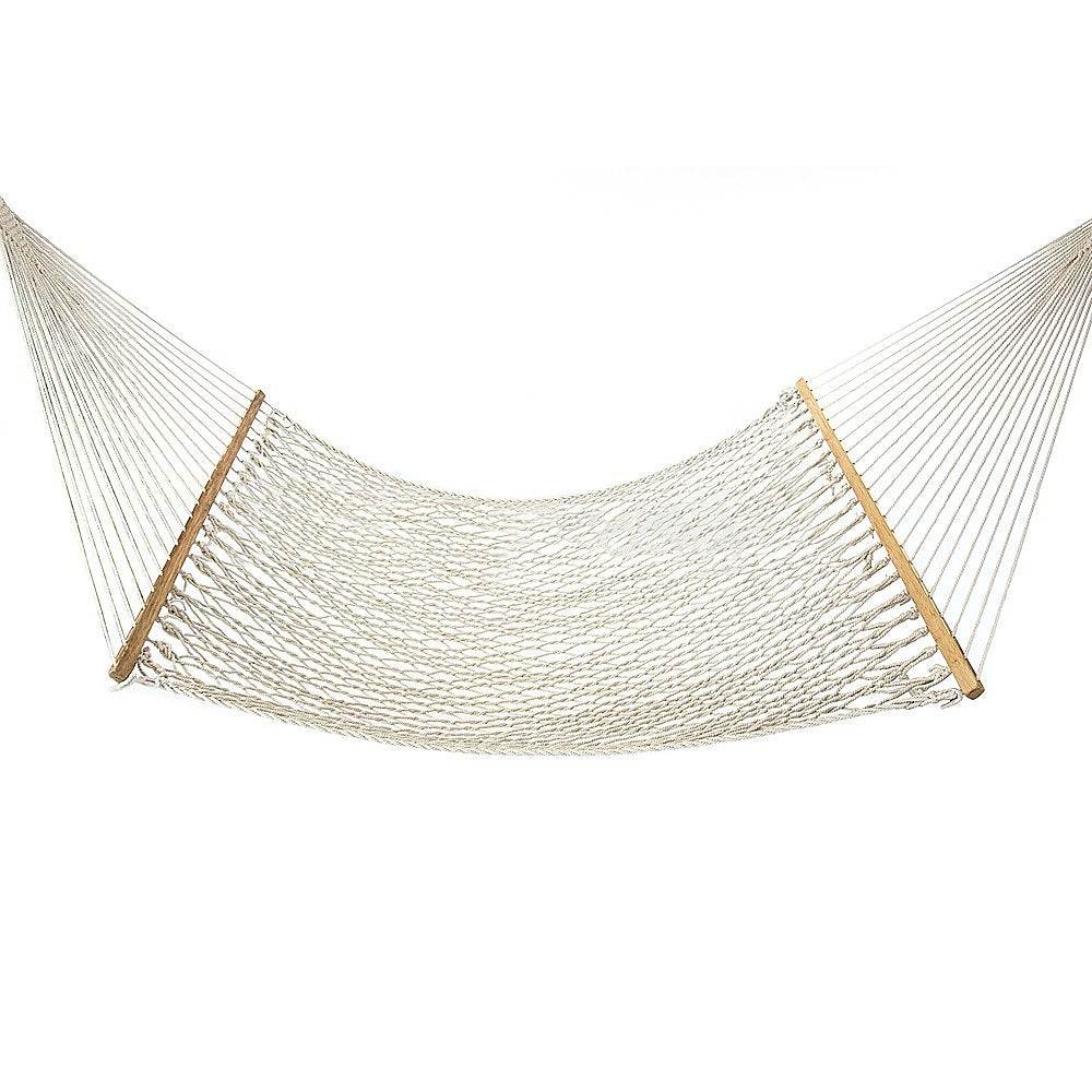4m Traditional Cotton Rope Hammock with Hanging Hardware - Outdoorium