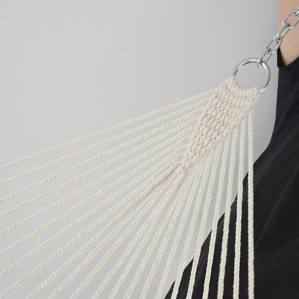4m Traditional Cotton Rope Hammock with Hanging Hardware - Outdoorium