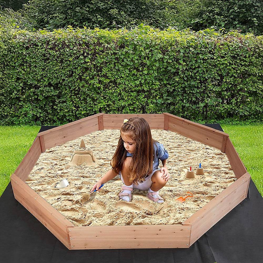 Kids Sand Pit Large Octagonal Wooden Sandpit