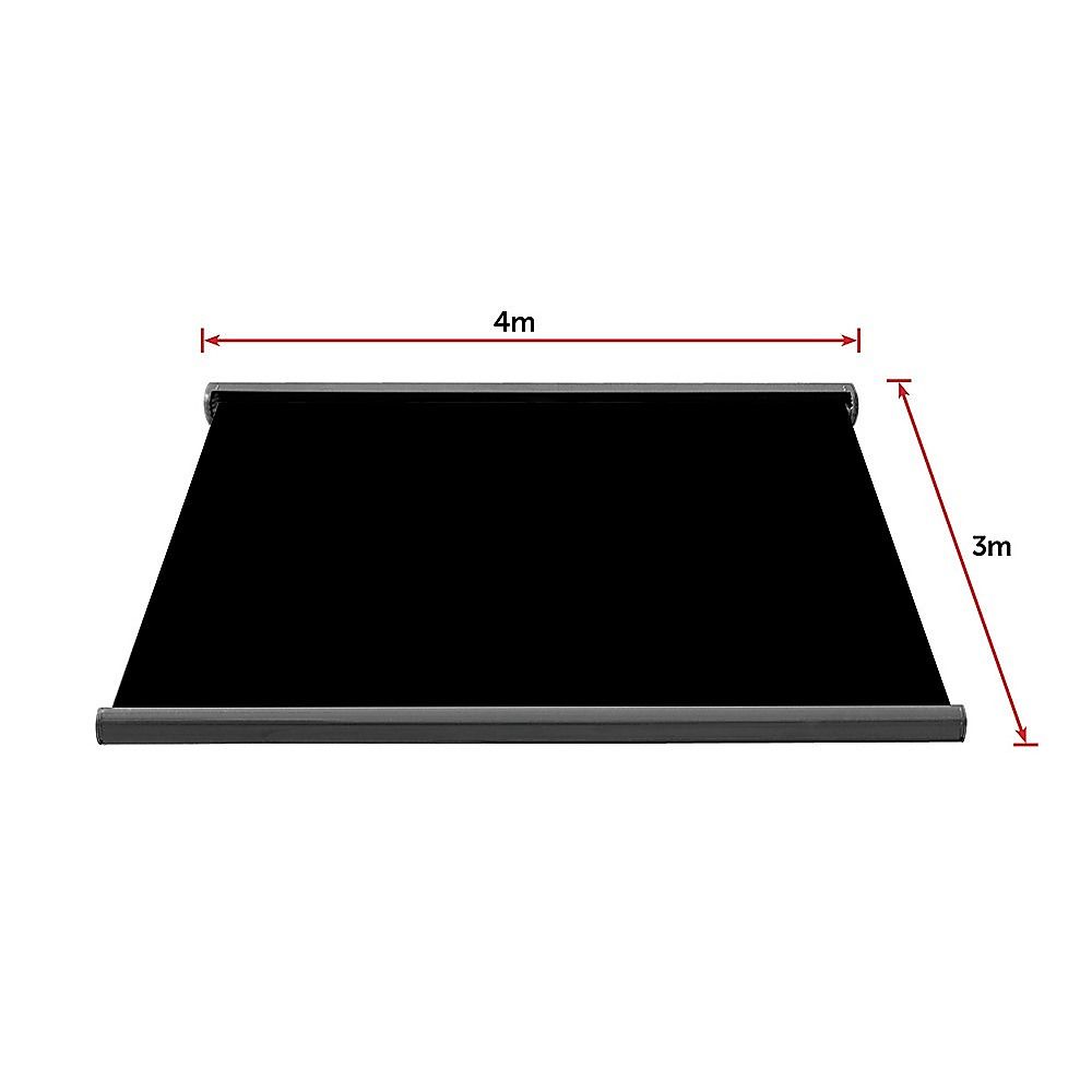 Motorised Retractable Awning – 4x3m Black Full Cassette Design