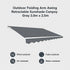 Outdoor Folding Arm Awning Retractable Sunshade Canopy Grey 3.0m x 2.5m