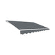 Outdoor Folding Arm Awning Retractable Sunshade Canopy Grey 4.0m x 2.5m