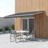 Outdoor Folding Arm Awning Retractable Sunshade Canopy Grey 4.0m x 2.5m