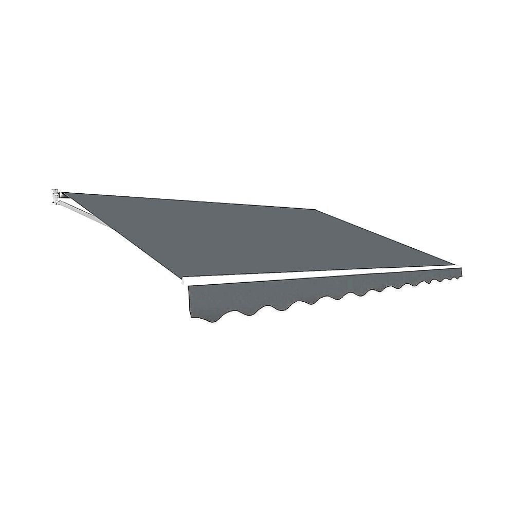 Outdoor Folding Arm Awning Retractable Sunshade Canopy Grey 5.0m x 2.5m