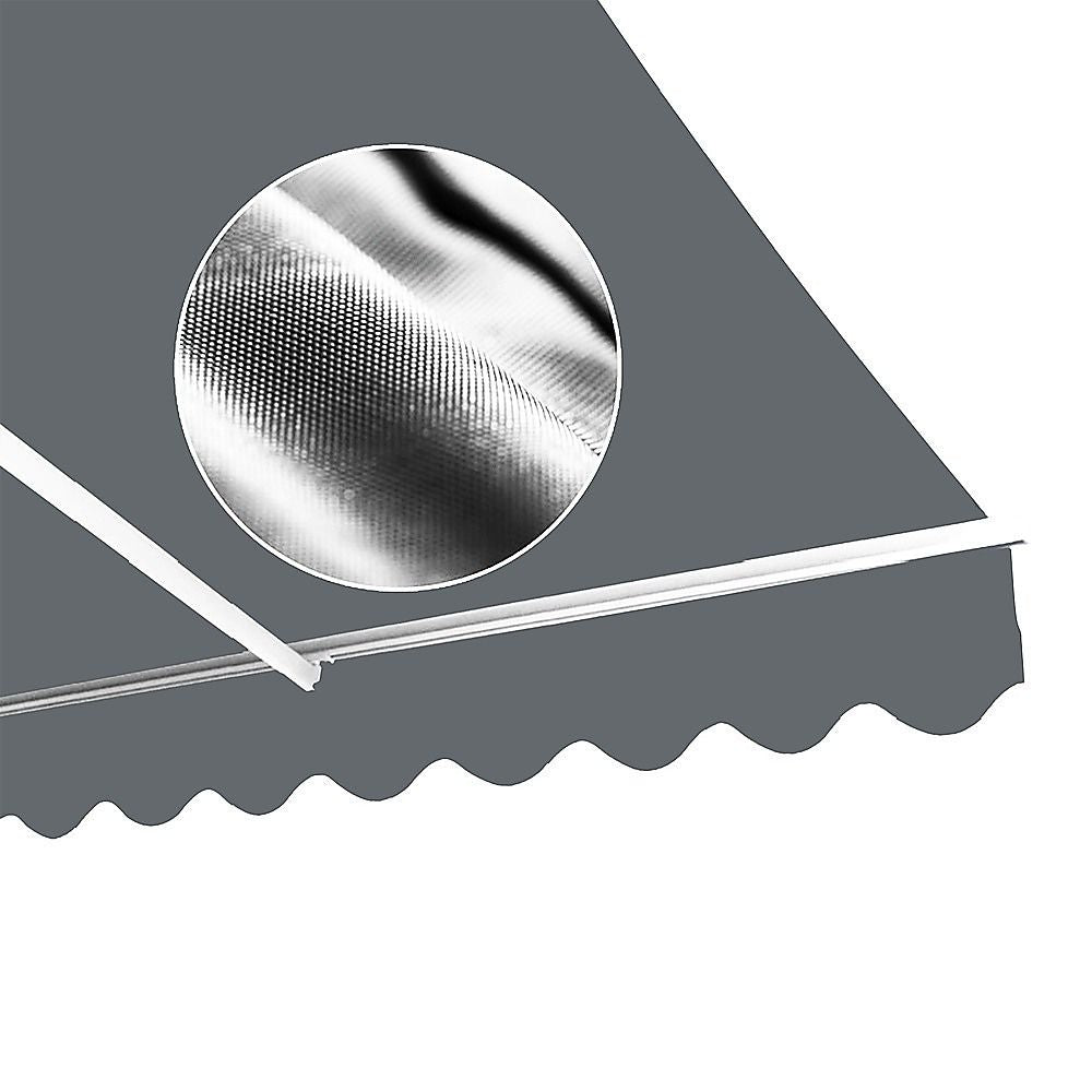 Outdoor Folding Arm Awning Retractable Sunshade Canopy Grey 5.0m x 2.5m – product image 8