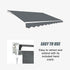 Outdoor Folding Arm Awning Retractable Sunshade Canopy Grey 5.0m x 2.5m – product image 9