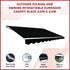 Outdoor Folding Arm Awning Retractable Sunshade Canopy Black 5.0m x 2.5m