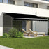 Outdoor Folding Arm Awning Retractable Sunshade Canopy Black 5.0m x 2.5m