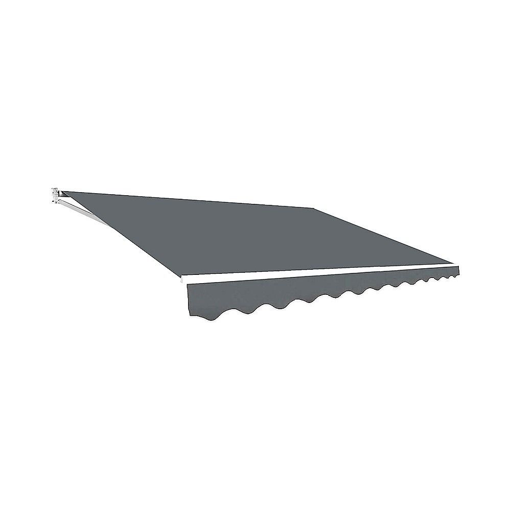 Outdoor Folding Arm Awning Retractable Sunshade Canopy Grey 5.0m x 3.0m