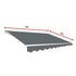 Outdoor Folding Arm Awning Retractable Sunshade Canopy Grey 5.0m x 3.0m
