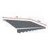 Motorised Outdoor Folding Arm Awning Retractable Sunshade Canopy Grey 3.0m x 2.5m