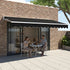 Motorised Retractable Awning – 3x2.5m Black Outdoor Shade