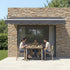 Motorised Outdoor Folding Arm Awning Retractable Sunshade Canopy Grey 4.0m x 2.5m