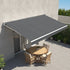 Motorised Outdoor Folding Arm Awning Retractable Sunshade Canopy Grey 4.0m x 2.5m