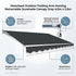 Motorised Outdoor Folding Arm Awning Retractable Sunshade Canopy Grey 4.0m x 2.5m
